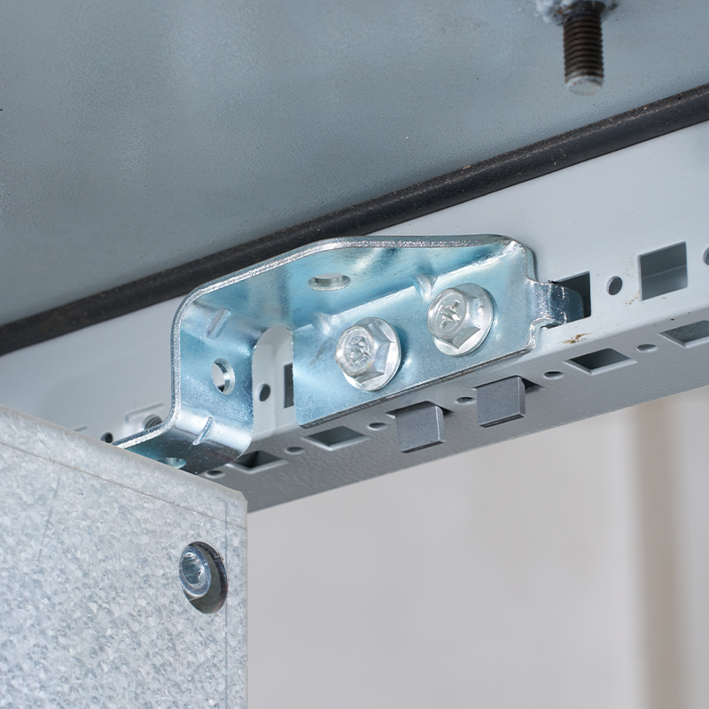 Шкаф из пятислойного гнутого профиля ES, имитация Rittal, с несъемной боковой панелью